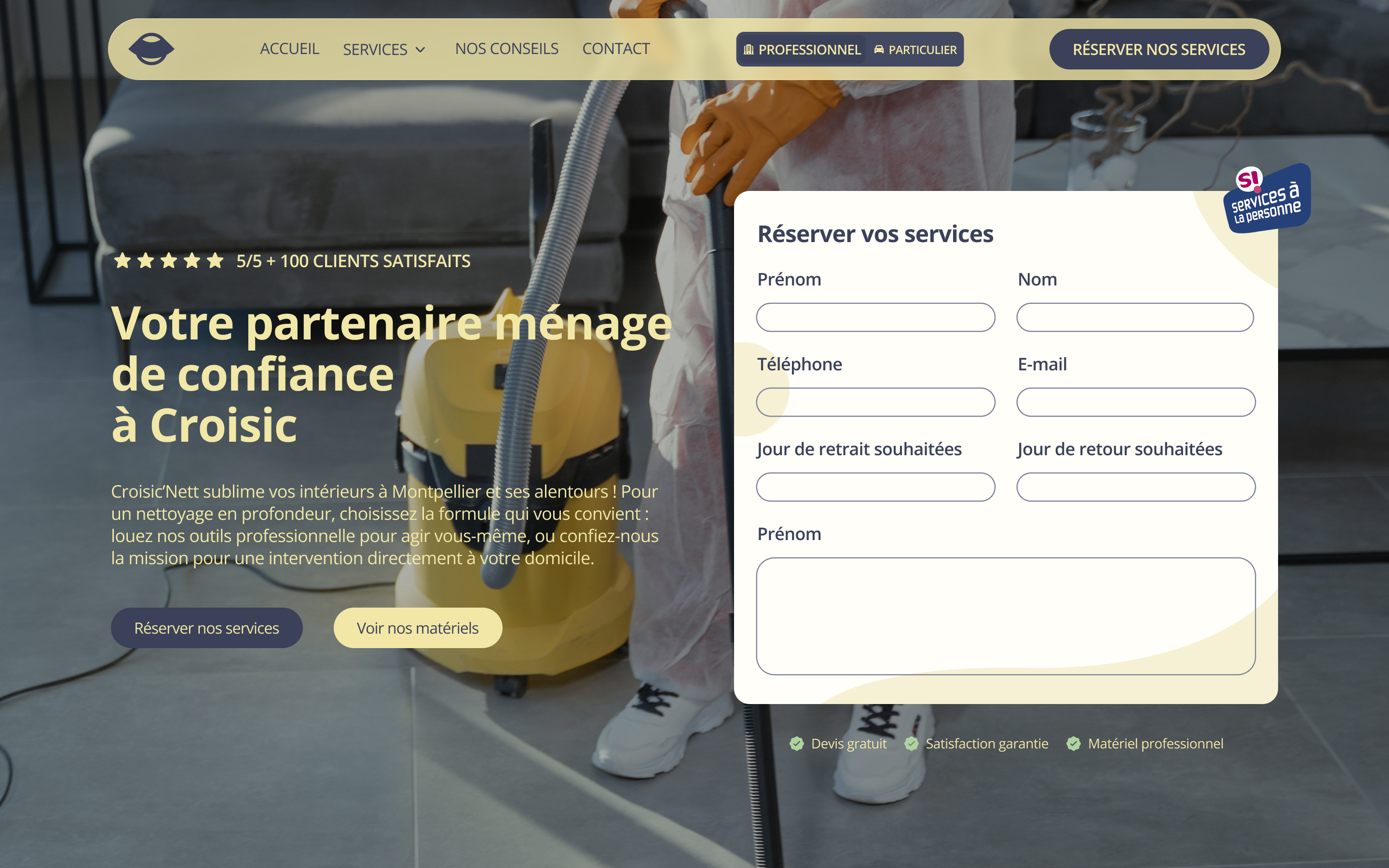 Aperçu du site Croisic'Nett