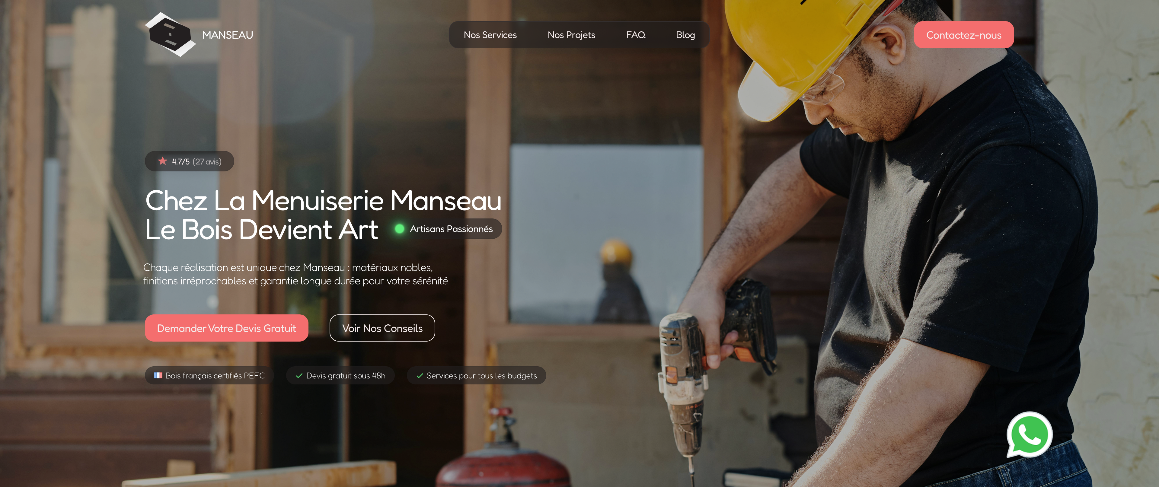 Aperçu du site Maison Manseau
