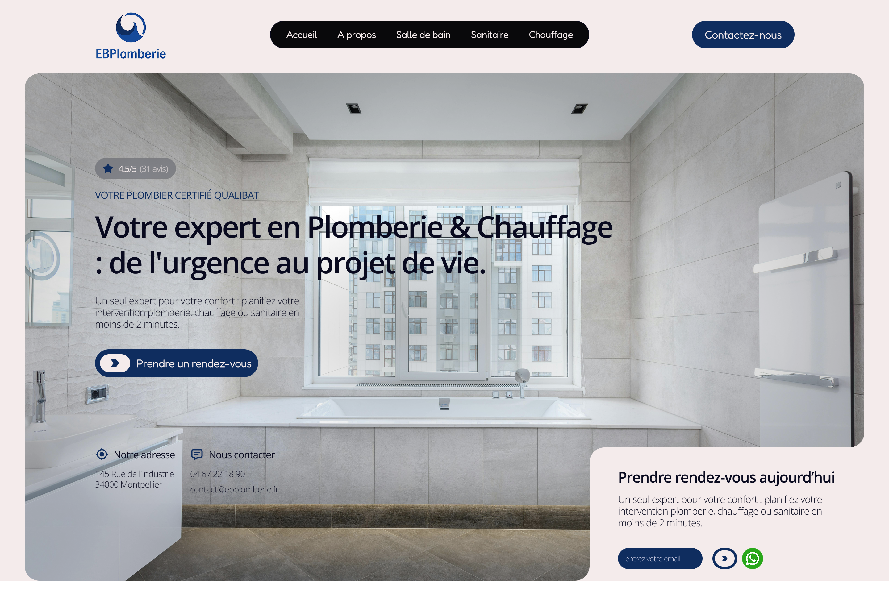 Aperçu du site Plumber