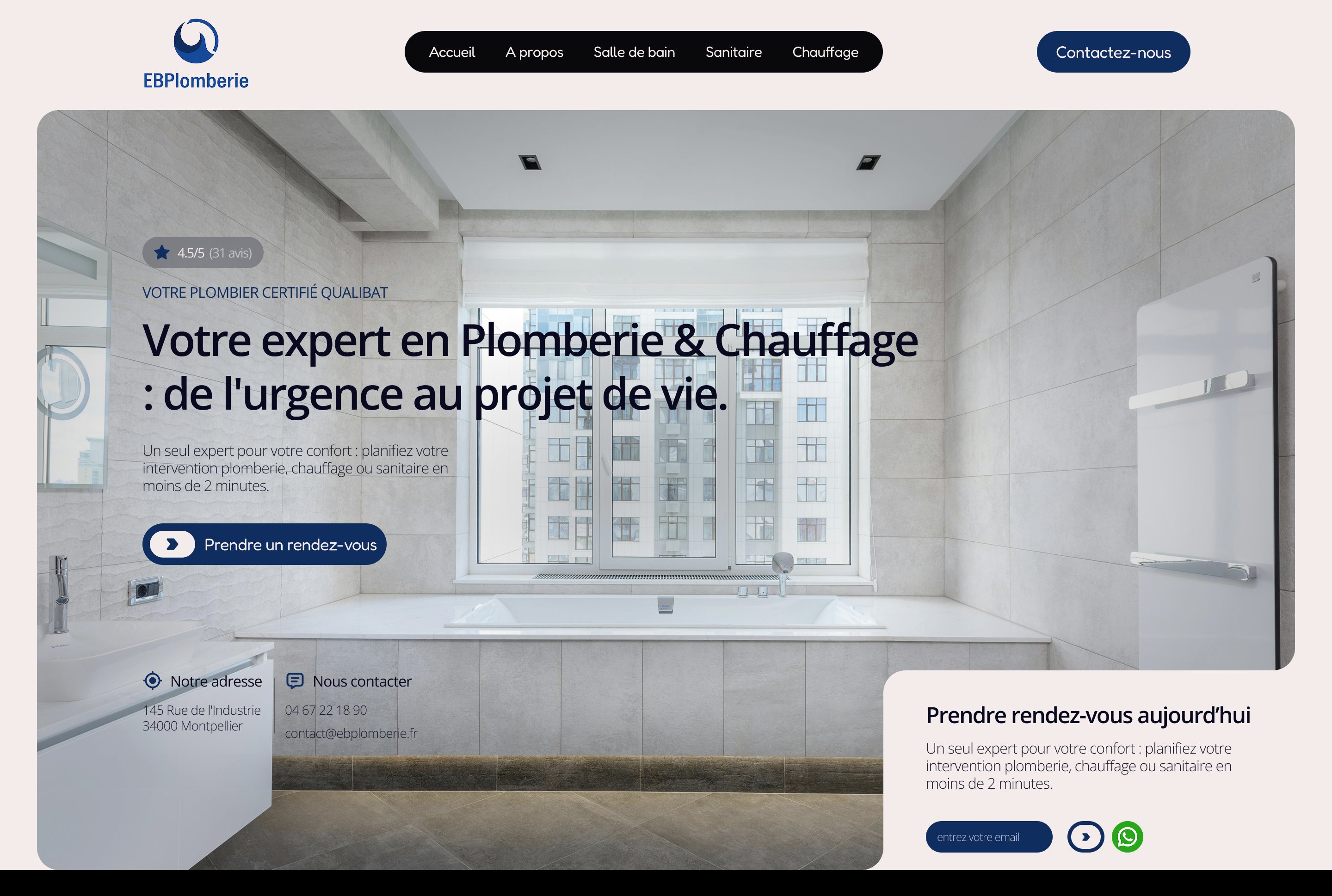 Aperçu du site Plumber